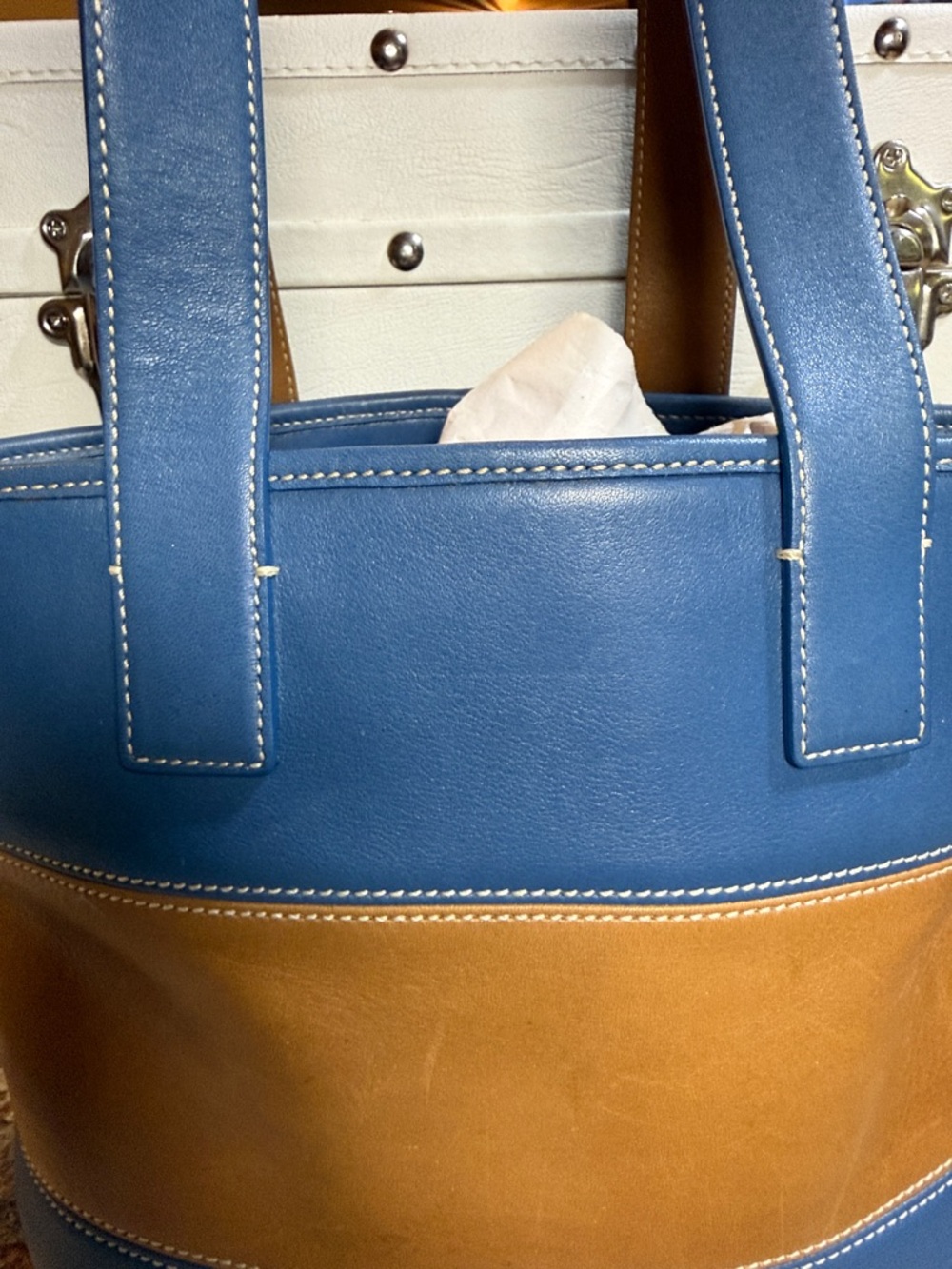 Coach vintage Rugby Stripe Tote (style #9348) - Picture 7 of 12